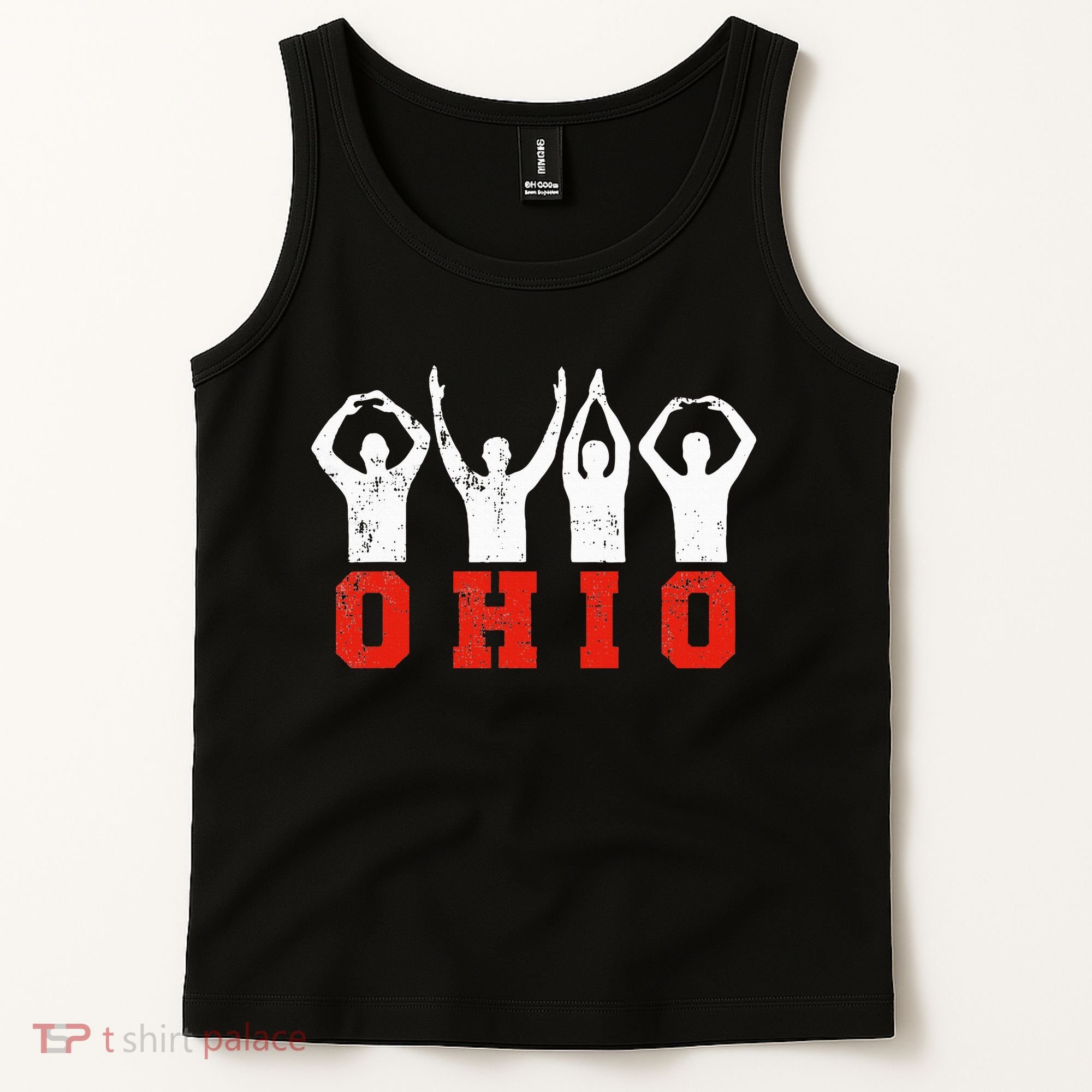 State Of Ohio Ohioan OH Trendy Distressed Tank Top