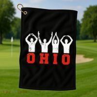 State Of Ohio Ohioan OH Trendy Distressed Golf Towel thumb 1