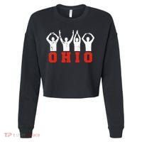 State Of Ohio Ohioan OH Trendy Distressed Cropped Pullover Crew thumb 0