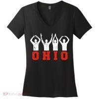 State Of Ohio Ohioan OH Trendy Distressed Women's V-Neck T-Shirt thumb 0