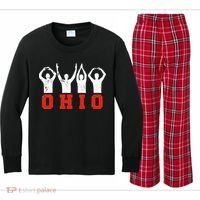 State Of Ohio Ohioan OH Trendy Distressed Kids Long Sleeve Plaid Pajama Set thumb 0