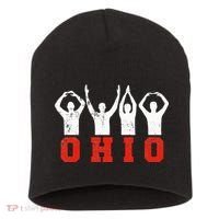 State Of Ohio Ohioan OH Trendy Distressed Short Acrylic Beanie thumb 0