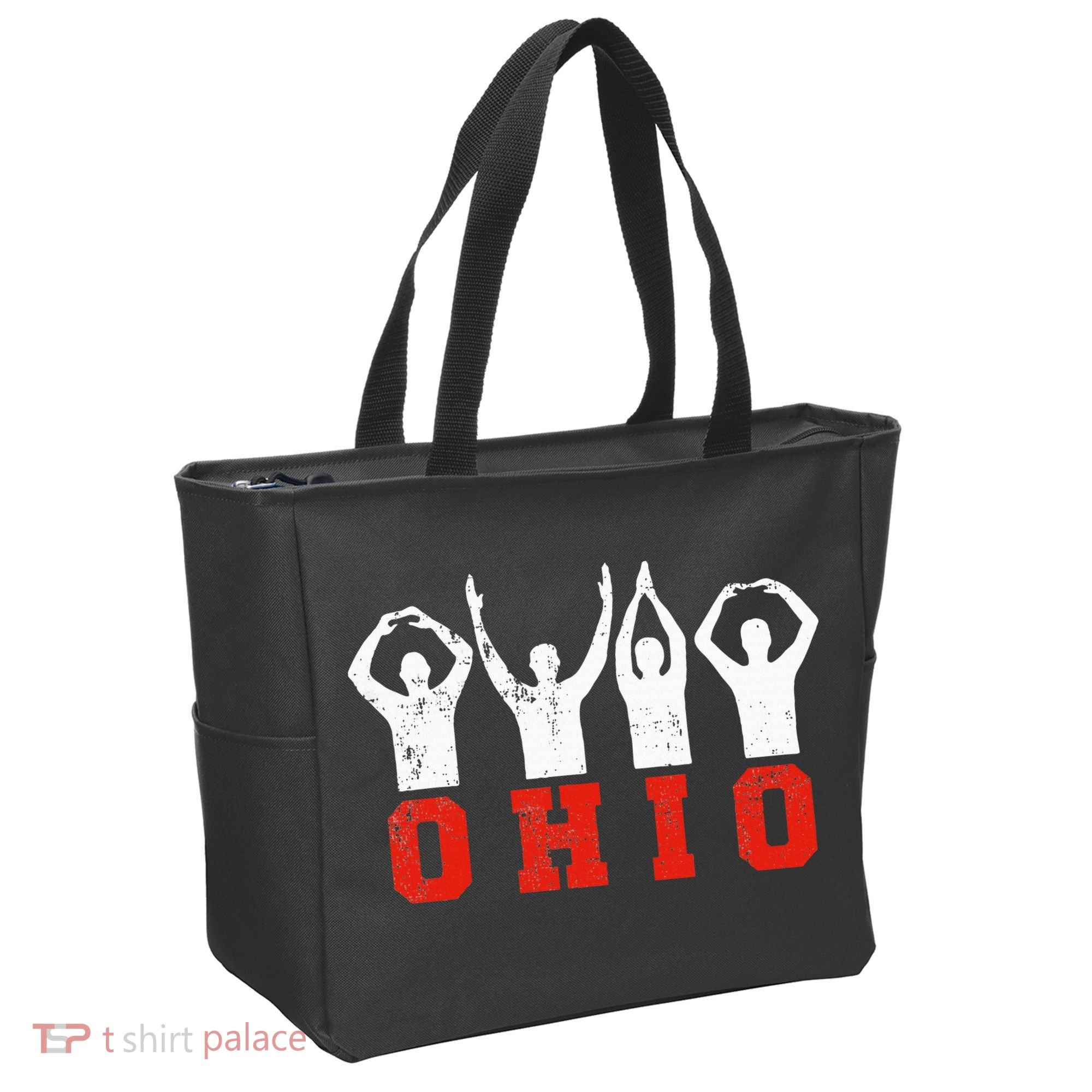 State Of Ohio Ohioan OH Trendy Distressed Tote Bag