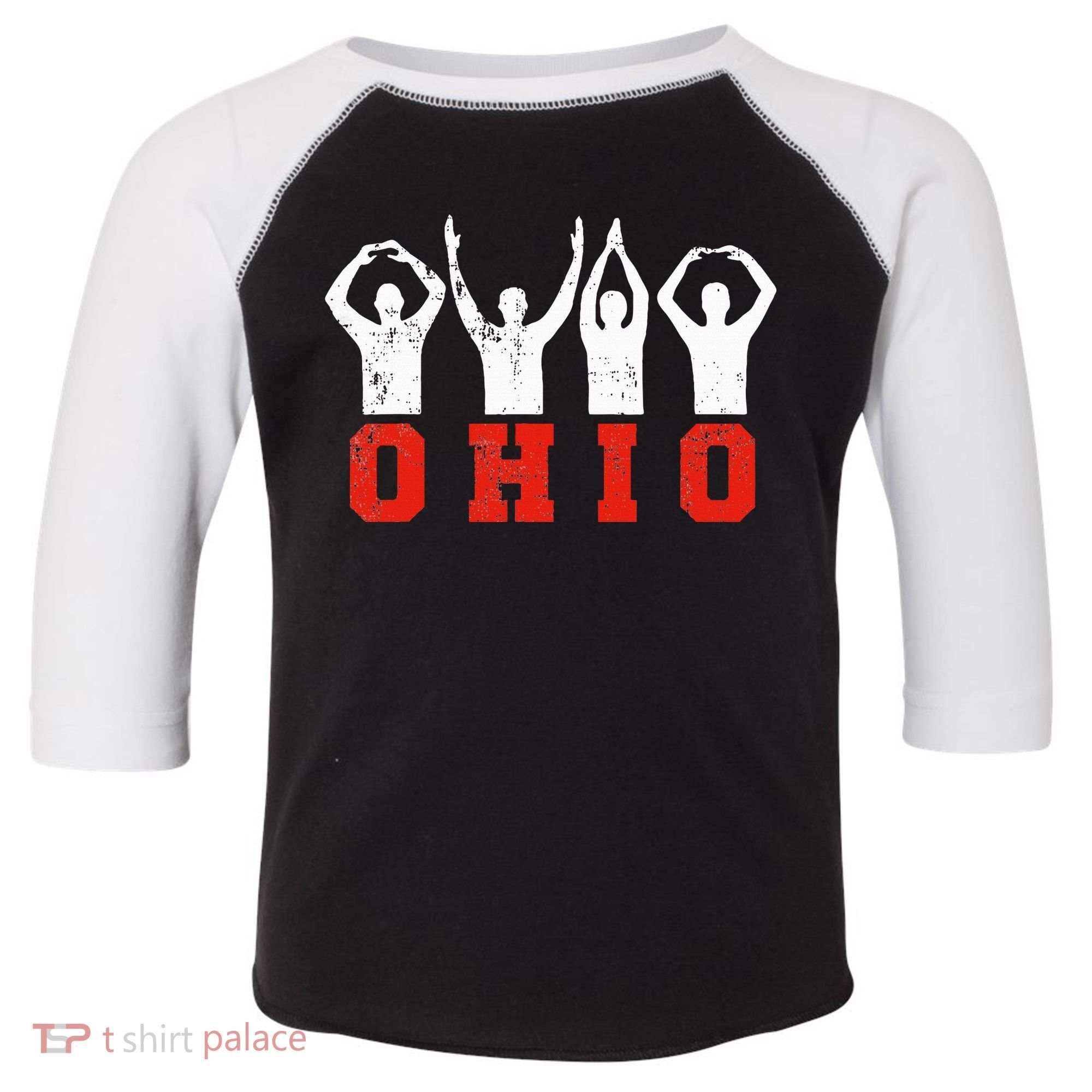 State Of Ohio Ohioan OH Trendy Distressed Toddler Fine Jersey T-Shirt