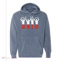 State Of Ohio Ohioan OH Trendy Distressed Comfort Colors Garment-Dyed Hooded Sweatshirt thumb 0
