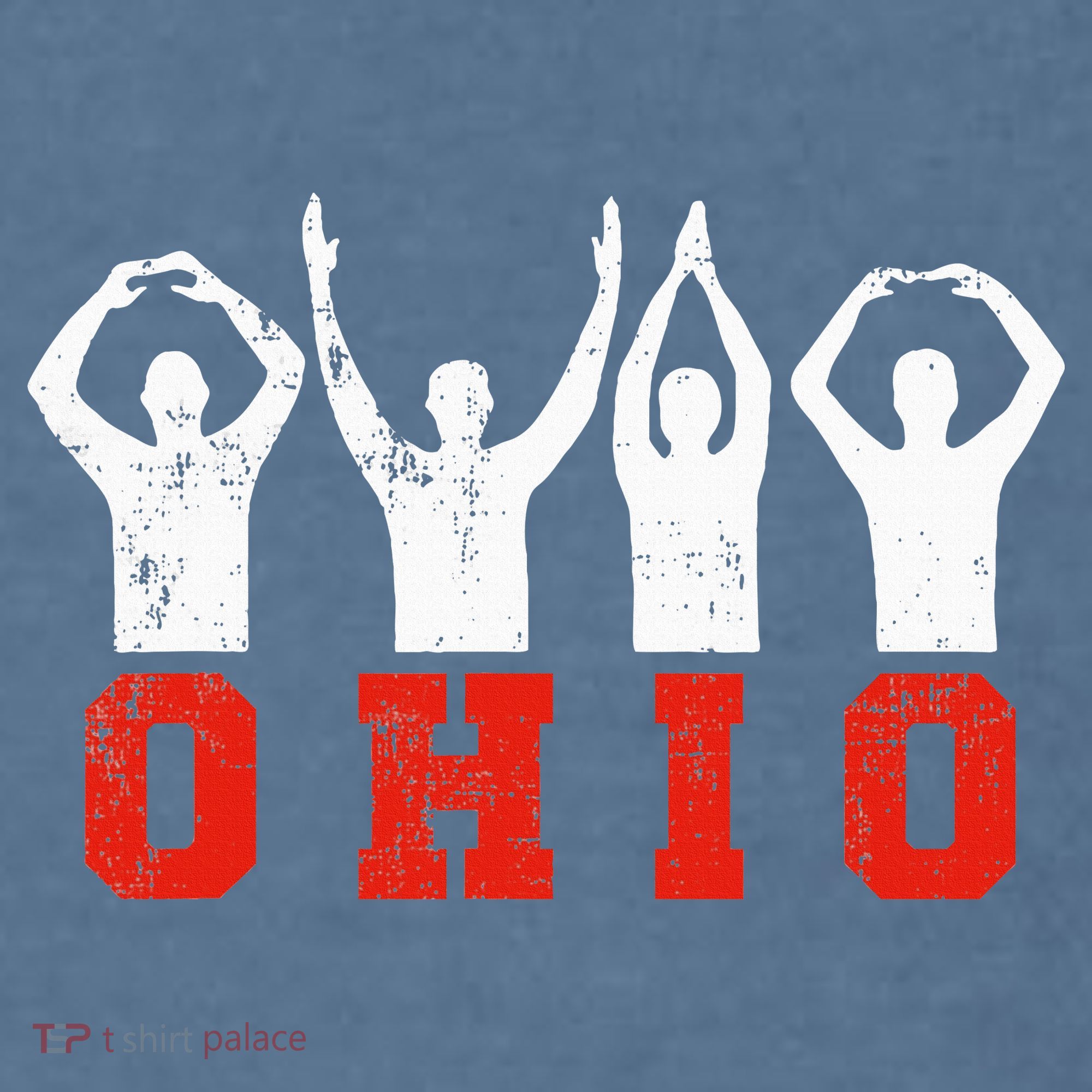 State Of Ohio Ohioan OH Trendy Distressed Comfort Colors Garment-Dyed Hooded Sweatshirt