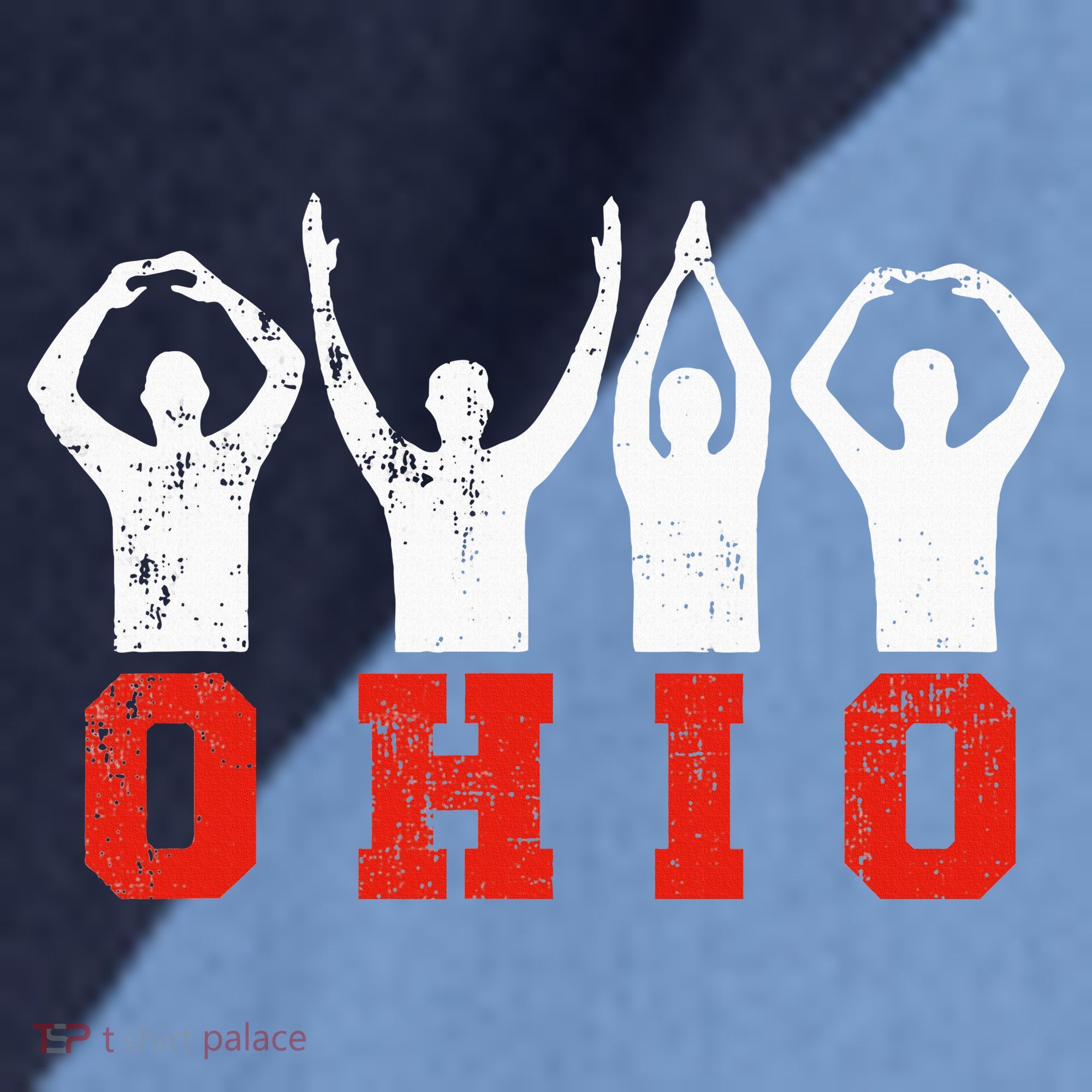 State Of Ohio Ohioan OH Trendy Distressed Raglan Baseball Sleeve Shirt
