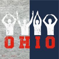 State Of Ohio Ohioan OH Trendy Distressed Kids Colorblock Raglan Jersey thumb 2