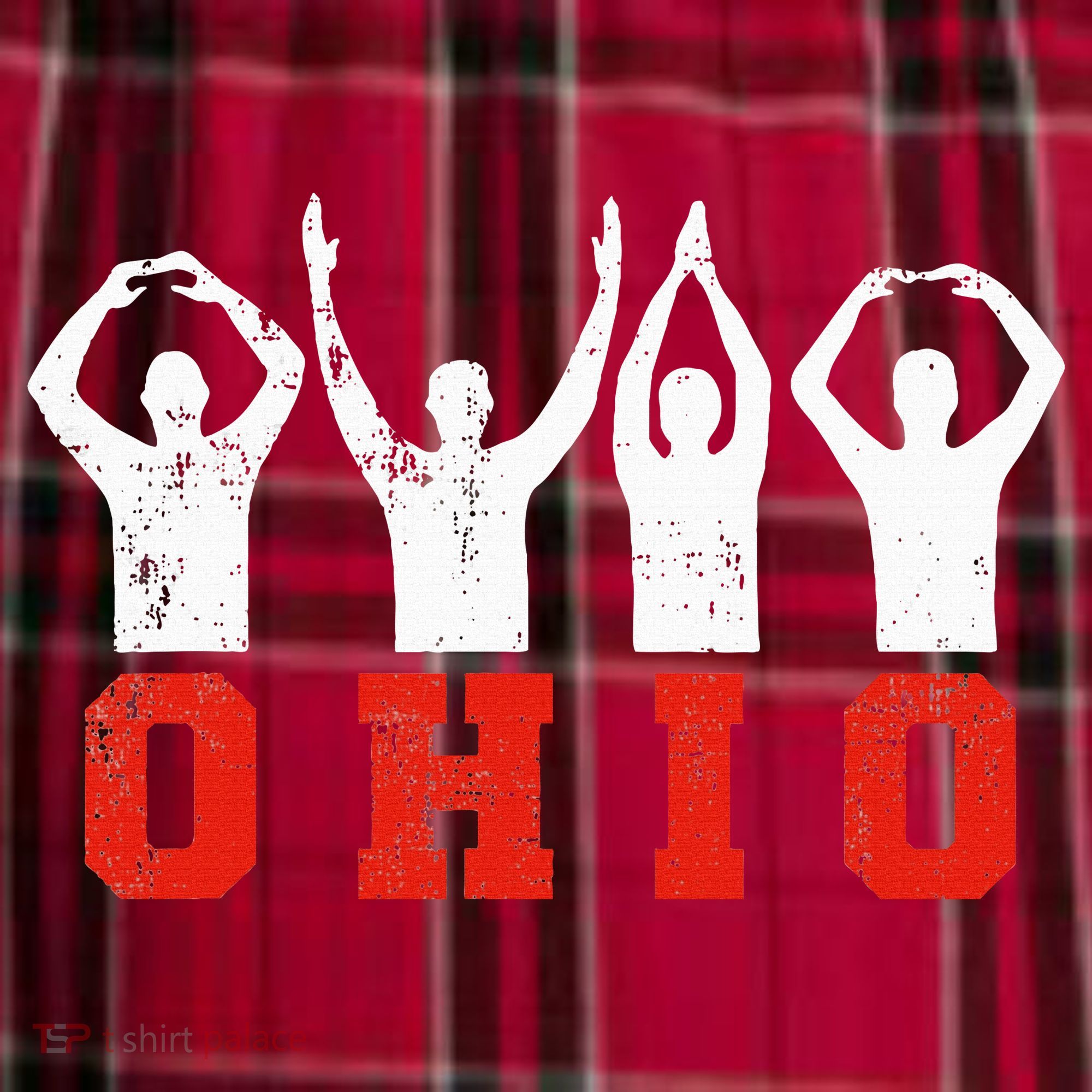 State Of Ohio Ohioan OH Trendy Distressed Men's Flannel Plaid Pajama Pants