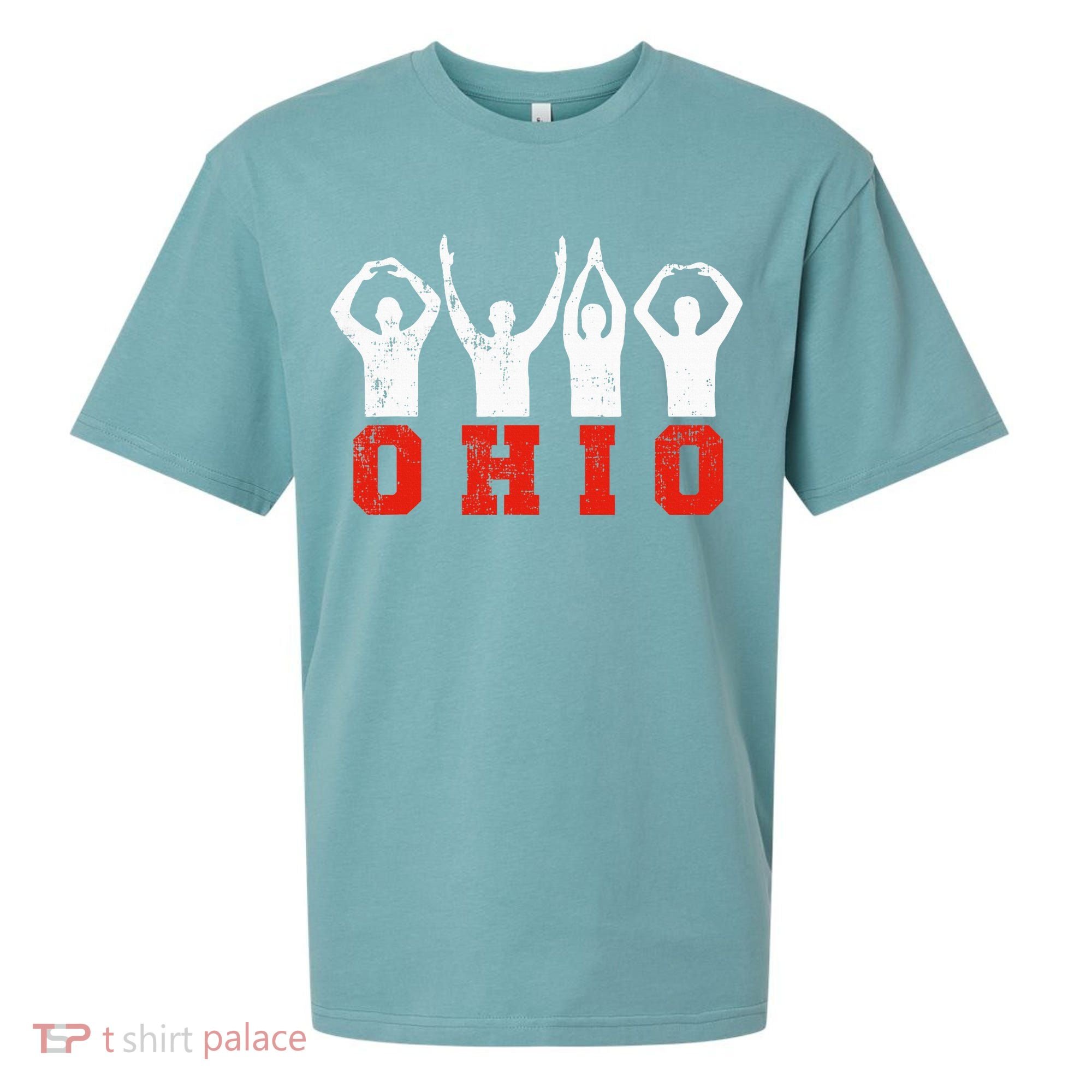 State Of Ohio Ohioan OH Trendy Distressed Sueded Cloud Jersey T-Shirt