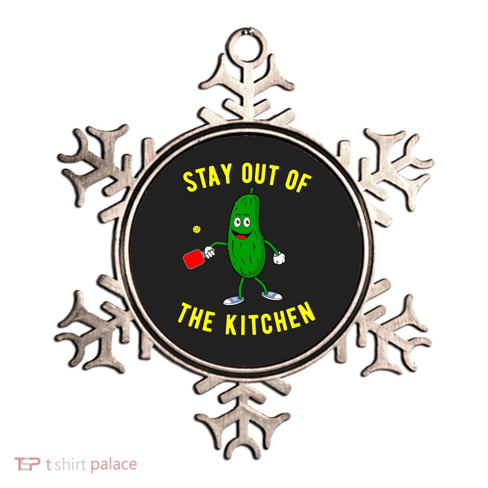 Stay Out Of The Kitchen Funny Pickleball Dink Graphic Gift Ornament