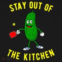 Stay Out Of The Kitchen Funny Pickleball Dink Graphic Gift Ornament thumb 1
