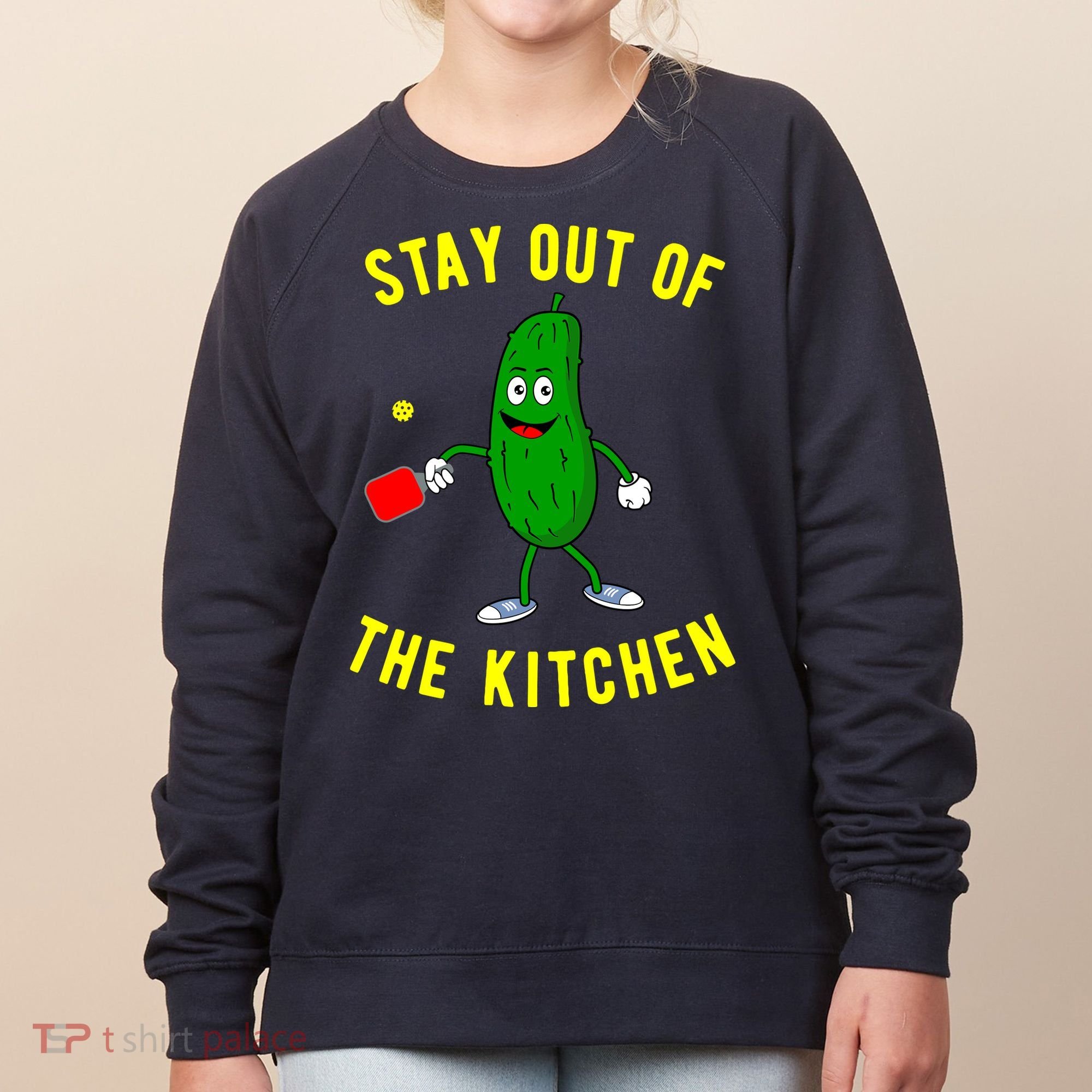 Stay Out Of The Kitchen Funny Pickleball Dink Graphic Gift Women's Sweatshirt