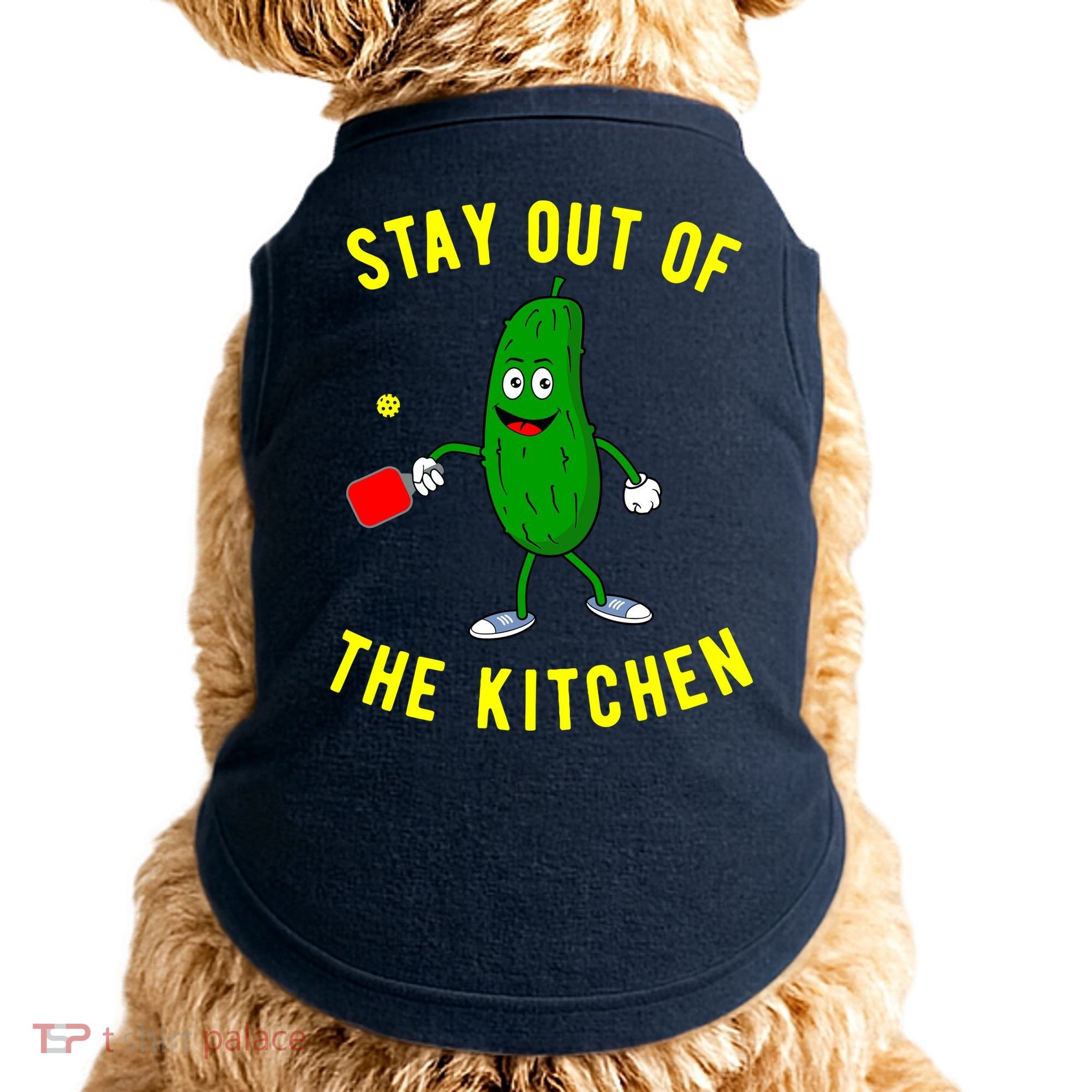 Stay Out Of The Kitchen Funny Pickleball Dink Graphic Gift Doggie Tank