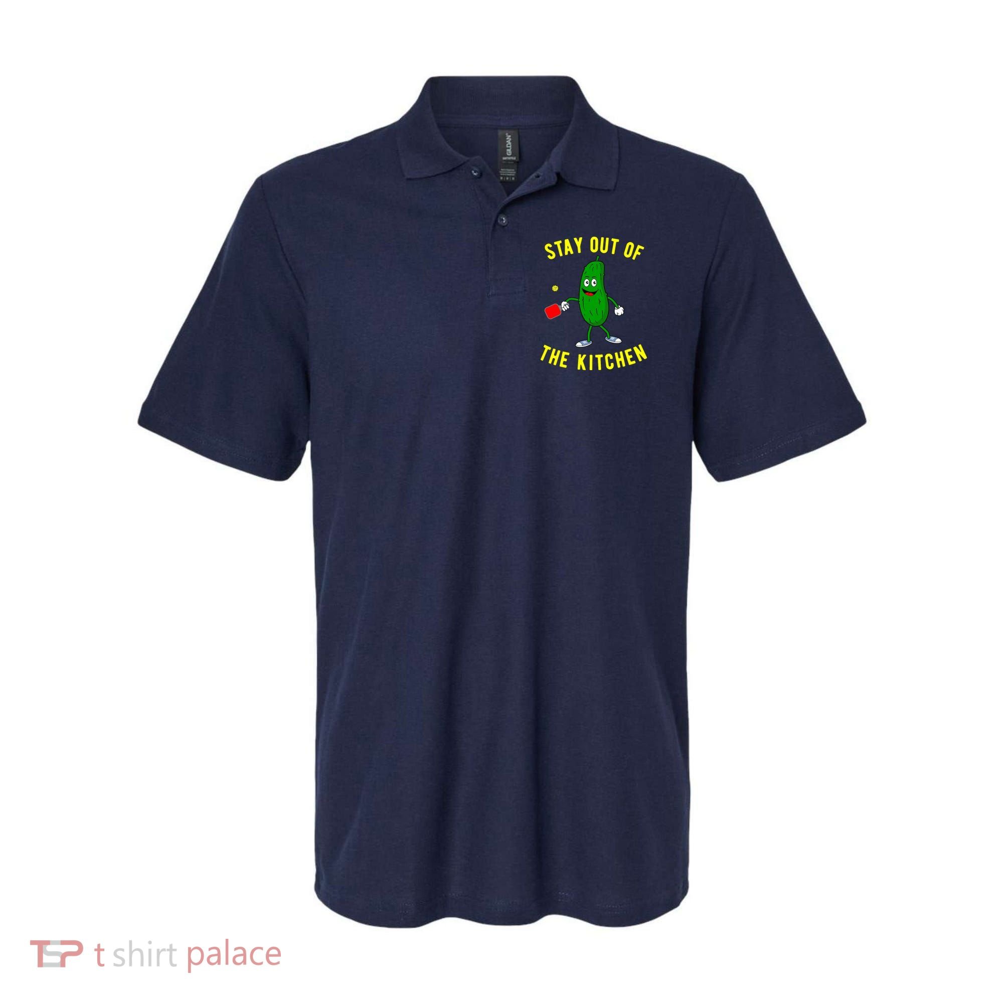 Stay Out Of The Kitchen Funny Pickleball Dink Graphic Gift Polo