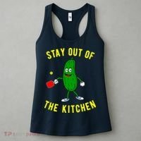 Stay Out Of The Kitchen Funny Pickleball Dink Graphic Gift Women's Tank Top thumb 3
