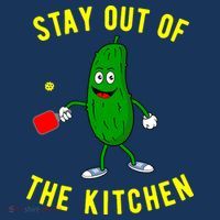 Stay Out Of The Kitchen Funny Pickleball Dink Graphic Gift Toddler Sweatshirt thumb 2