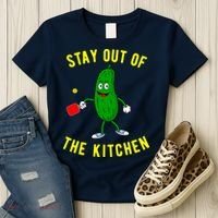 Stay Out Of The Kitchen Funny Pickleball Dink Graphic Gift Women's T-Shirt thumb 3