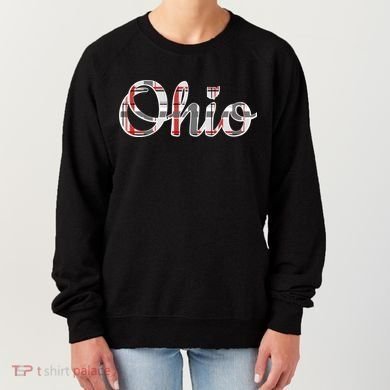 State Of Ohio Ohioan Pride Trendy Plaid Script Texgift Women's Sweatshirt