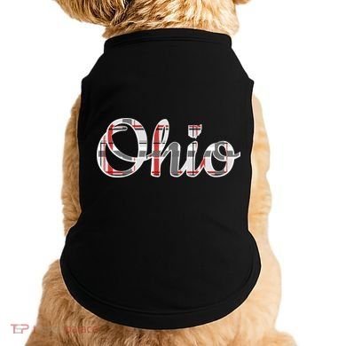 State Of Ohio Ohioan Pride Trendy Plaid Script Texgift Doggie Tank