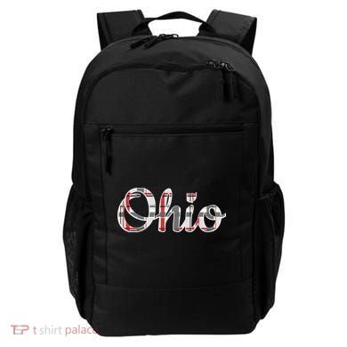 State Of Ohio Ohioan Pride Trendy Plaid Script Texgift Backpack