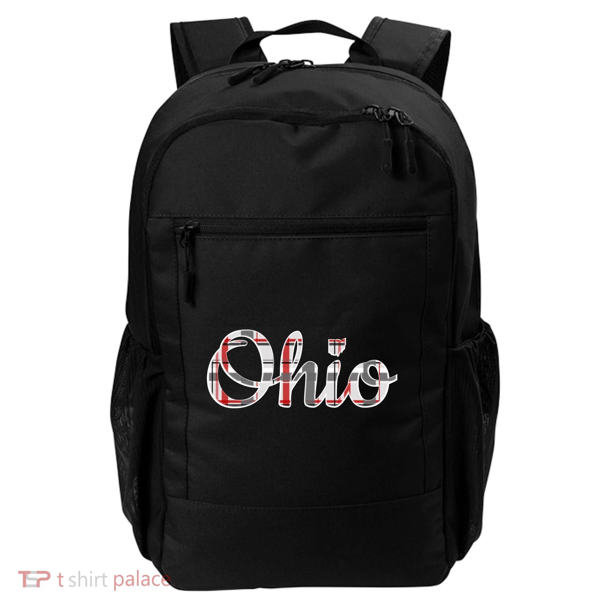 State Of Ohio Ohioan Pride Trendy Plaid Script Texgift Backpack