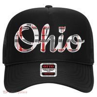 State Of Ohio Ohioan Pride Trendy Plaid Script Texgift Hat thumb 0