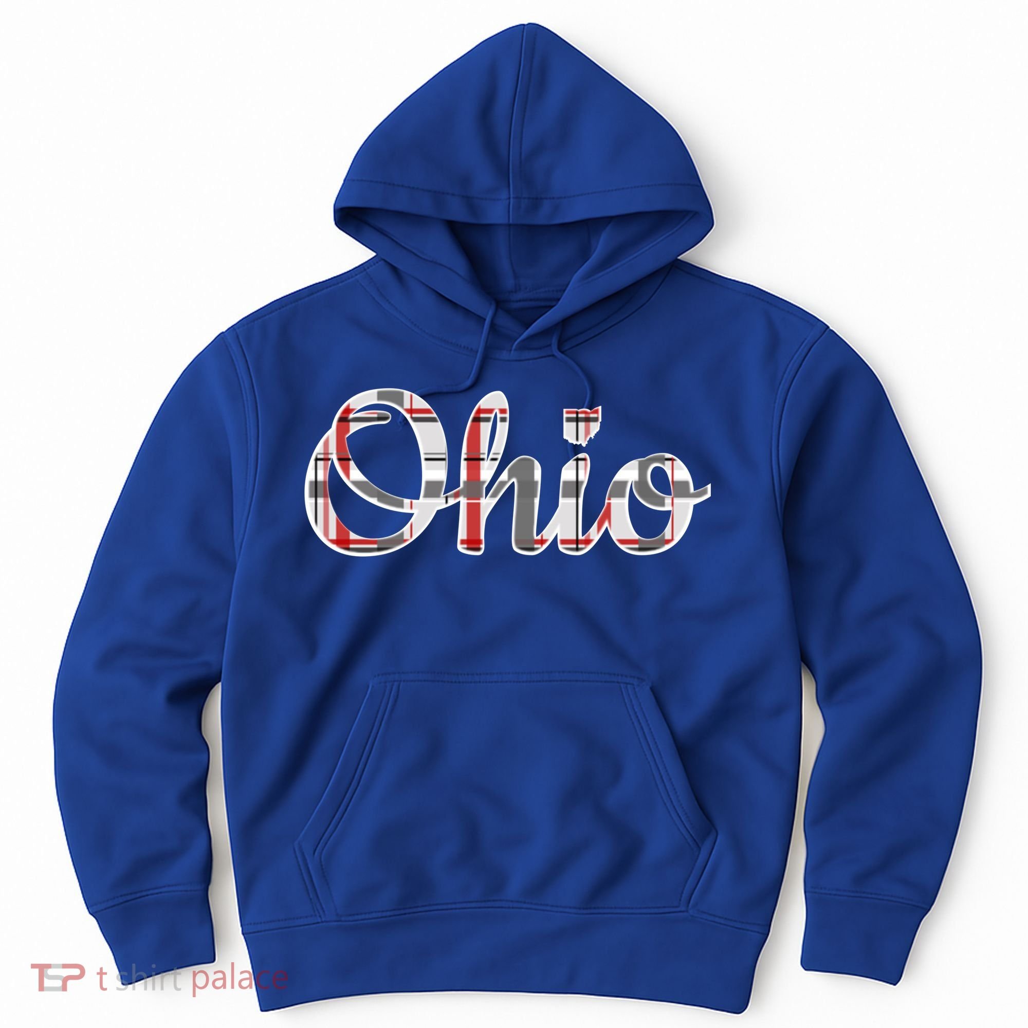 State Of Ohio Ohioan Pride Trendy Plaid Script Texgift Hoodie