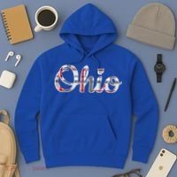 State Of Ohio Ohioan Pride Trendy Plaid Script Texgift Hoodie thumb 3