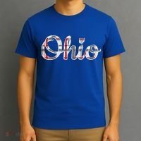 State Of Ohio Ohioan Pride Trendy Plaid Script Texgift T-Shirt thumb 3