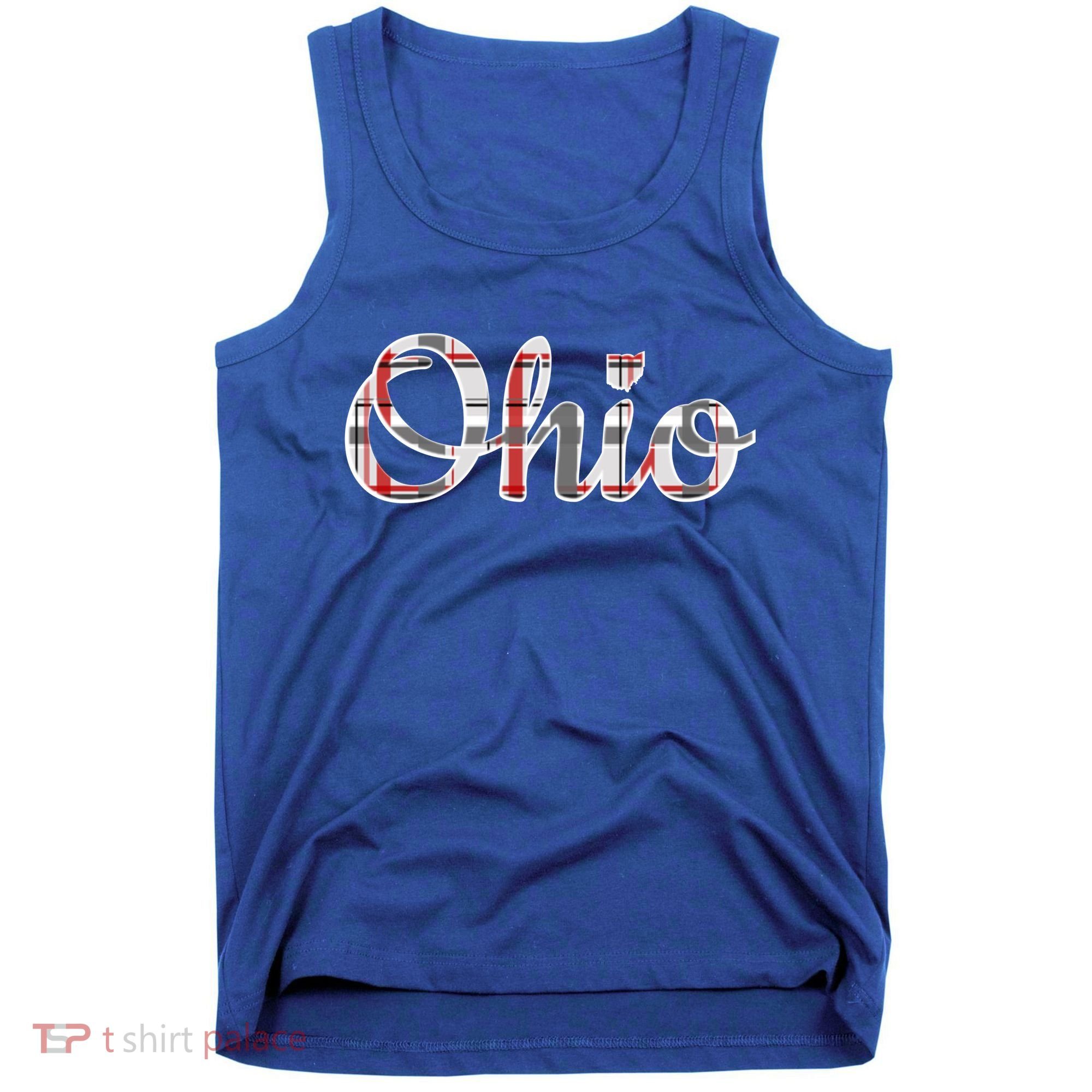 State Of Ohio Ohioan Pride Trendy Plaid Script Texgift Tank Top