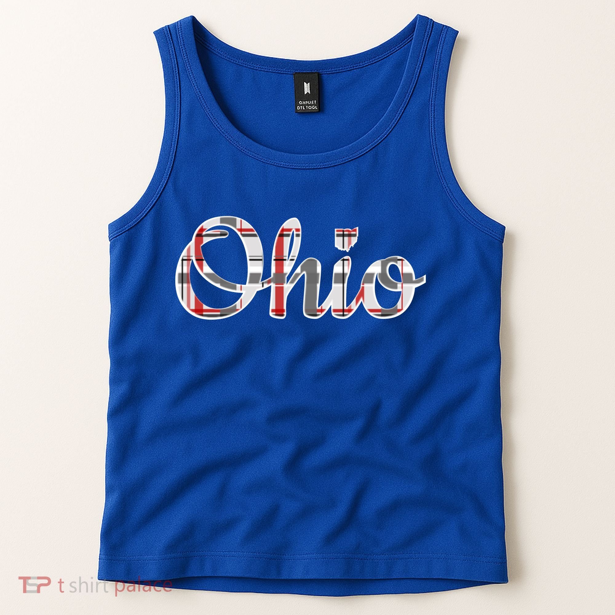 State Of Ohio Ohioan Pride Trendy Plaid Script Texgift Tank Top
