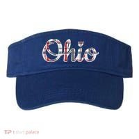 State Of Ohio Ohioan Pride Trendy Plaid Script Texgift Visor thumb 0