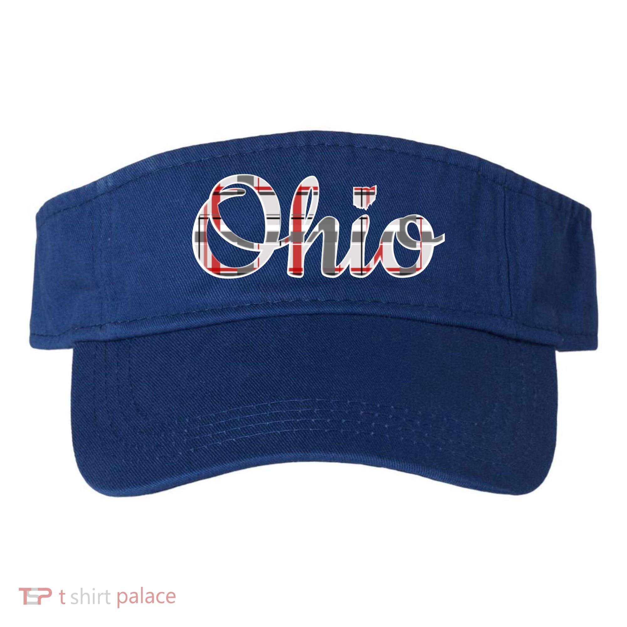 State Of Ohio Ohioan Pride Trendy Plaid Script Texgift Visor