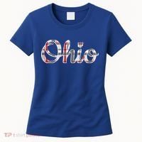 State Of Ohio Ohioan Pride Trendy Plaid Script Texgift Women's T-Shirt thumb 0
