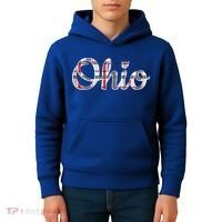 State Of Ohio Ohioan Pride Trendy Plaid Script Texgift Kids Hoodie thumb 4