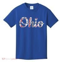 State Of Ohio Ohioan Pride Trendy Plaid Script Texgift Kids T-Shirt thumb 0