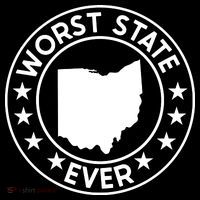 State Of Ohio Home State Lover Worst State Ever Women's Hoodie thumb 2