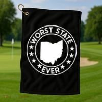 State Of Ohio Home State Lover Worst State Ever Golf Towel thumb 1