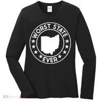 State Of Ohio Home State Lover Worst State Ever Women's Long Sleeve Shirt thumb 0