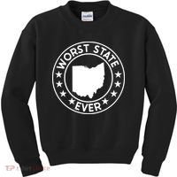 State Of Ohio Home State Lover Worst State Ever Kids Sweatshirt thumb 0