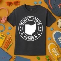 State Of Ohio Home State Lover Worst State Ever Kids T-Shirt thumb 3