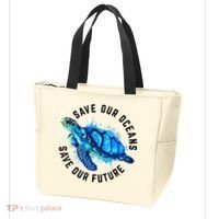 Save Our Oceans Sea Turtle Pro Environment Nature Earth Day Tote Bag thumb 3