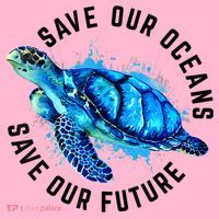 Save Our Oceans Sea Turtle Pro Environment Nature Earth Day Coaster thumb 2