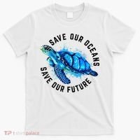 Save Our Oceans Sea Turtle Pro Environment Nature Earth Day T-Shirt thumb 0