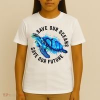 Save Our Oceans Sea Turtle Pro Environment Nature Earth Day T-Shirt thumb 4