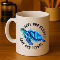 Save Our Oceans Sea Turtle Pro Environment Nature Earth Day Coffee Mug thumb 4