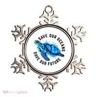 Save Our Oceans Sea Turtle Pro Environment Nature Earth Day Ornament thumb 0
