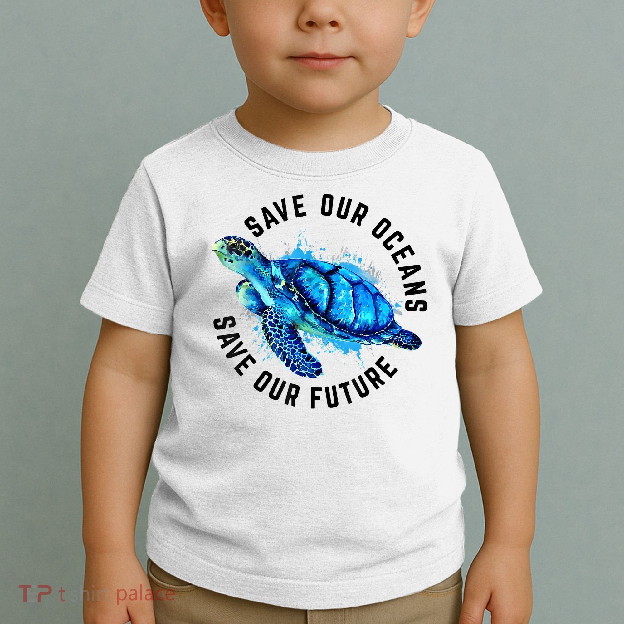 Save Our Oceans Sea Turtle Pro Environment Nature Earth Day Toddler T-Shirt