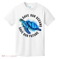 Save Our Oceans Sea Turtle Pro Environment Nature Earth Day Kids T-Shirt thumb 0